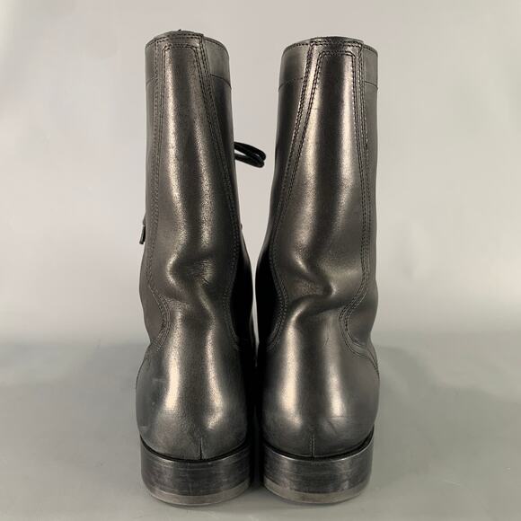 ALEXANDER MCQUEEN Size 9.5 Black Leather Lace Up Boots main image 10